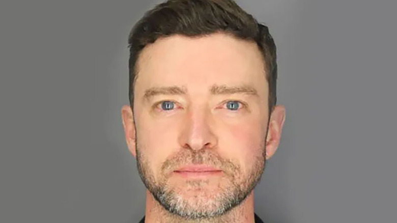 Justin Timberlake's mugshot from the Sag Harbor Police Department.