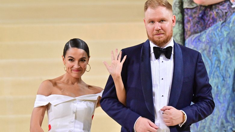 AOC and Riley Roberts at the Met Gala