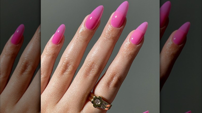 Pink Polly Pocket jelly nails