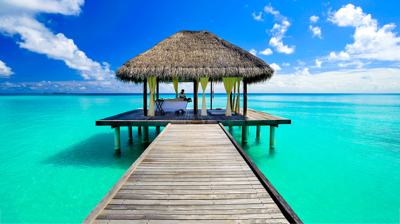 Private massage in overwater bungalow