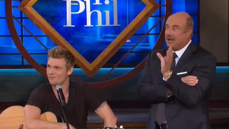 Backstreet Boys' Nick Carter performing on Dr. Phil