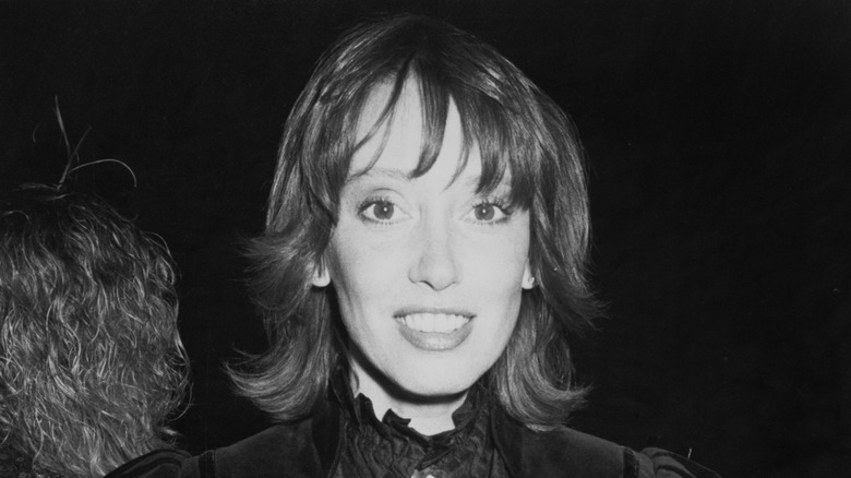 Shelley Duval in a photo taken circa 1980s with a wispy bob and bangs