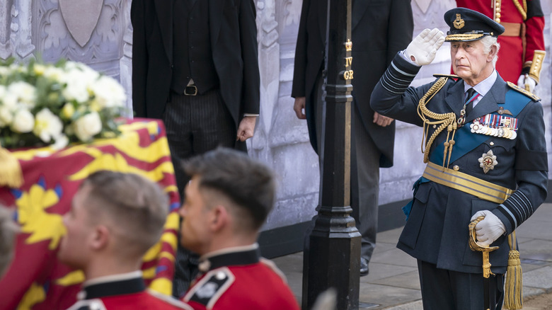 King Charles at the procession 