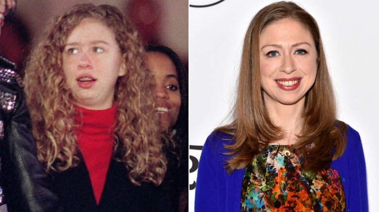 Chelsea Clinton then and now