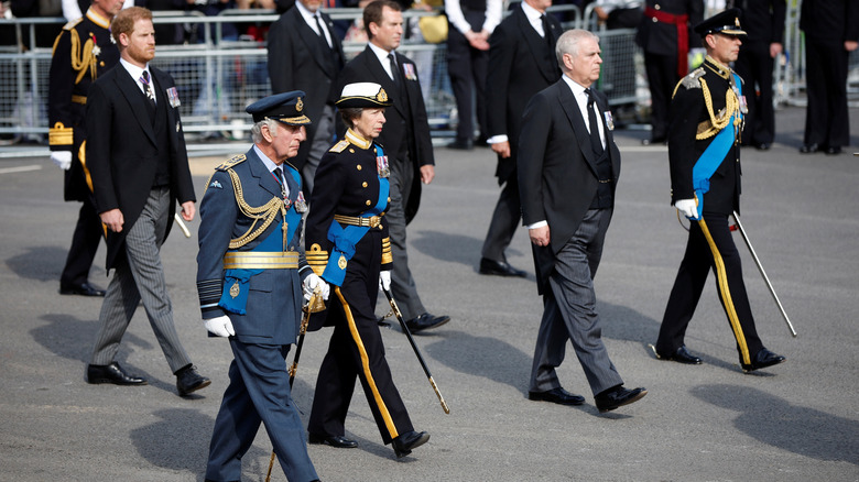 Royal family in procession