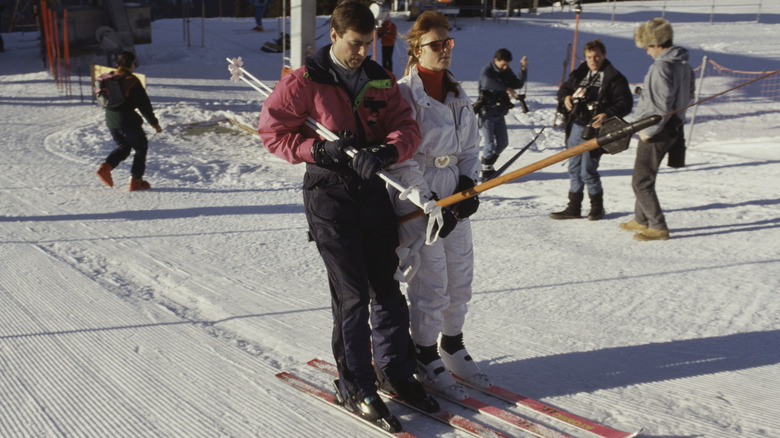 Fergie and Andrew share a T-bar ride