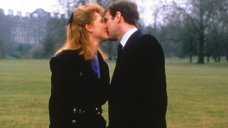 Sarah Ferguson and former Prince Andrew Kissing
