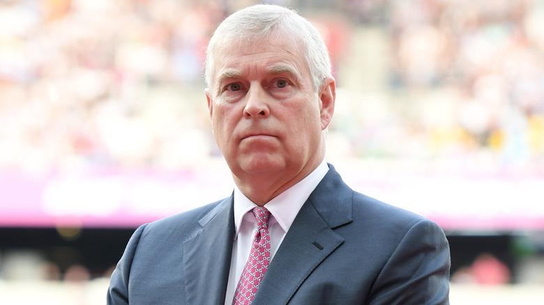 Prince Andrew frowning