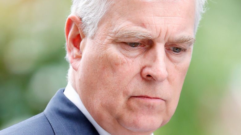 Prince Andrew grumpy