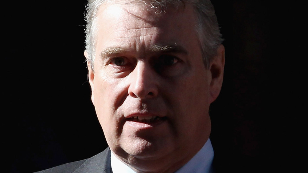 Prince Andrew staring forward