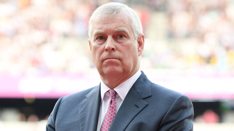 Prince Andrew looking at camera