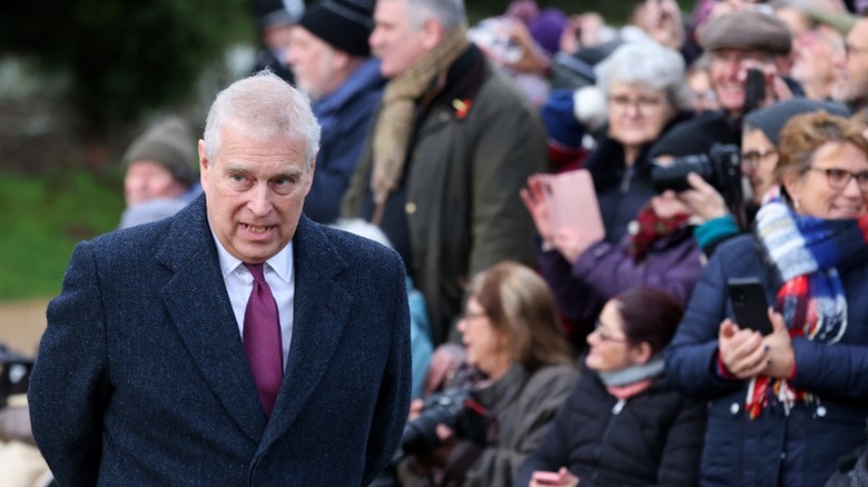 Prince Andrew attends the Christmas Day Service in Sandringham, Norfolk (2022)