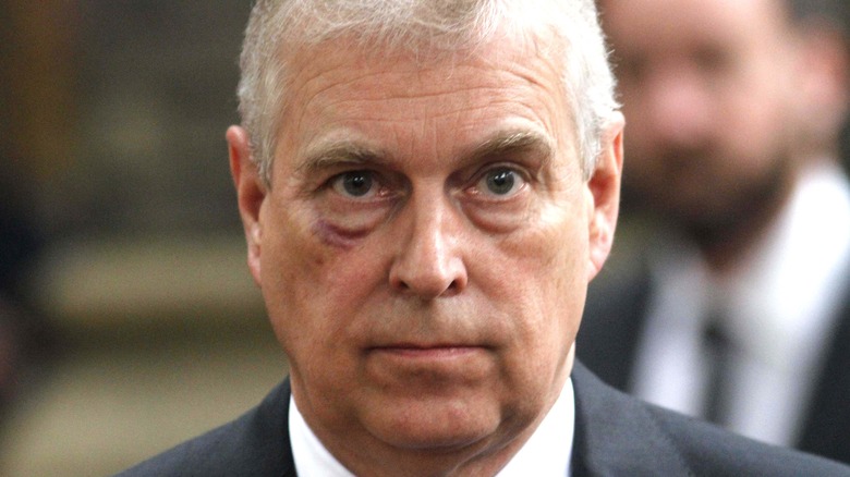 Prince Andrew looking at camera