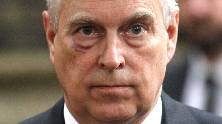 Prince Andrew stares at camera 2017