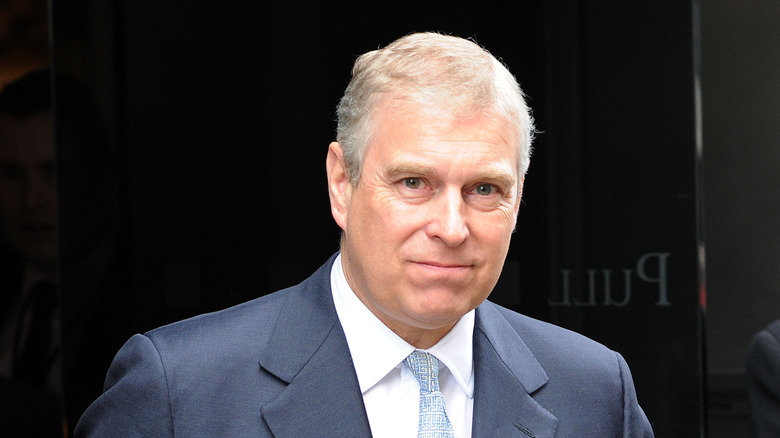 Prince Andrew grimacing