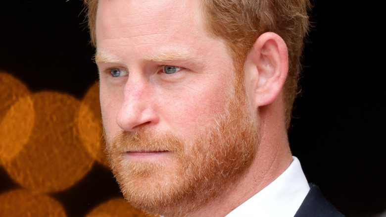 Prince Harry looks pensive at the Platinum Jubilee