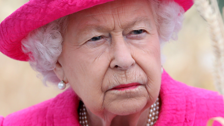 Queen Elizabeth in pink