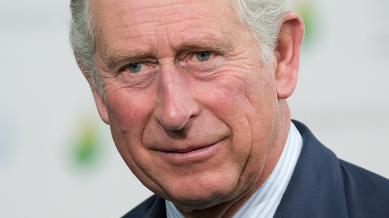 Prince Charles looking solemn