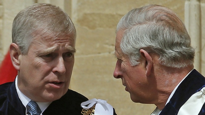 prince andrew and prince charles talking