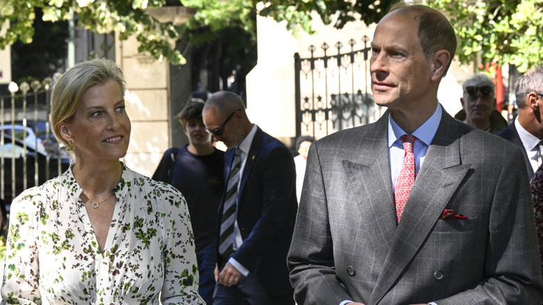 Prince Edward, Duke of Edinburgh, and Sophie, Duchess of Edinburgh, smiling