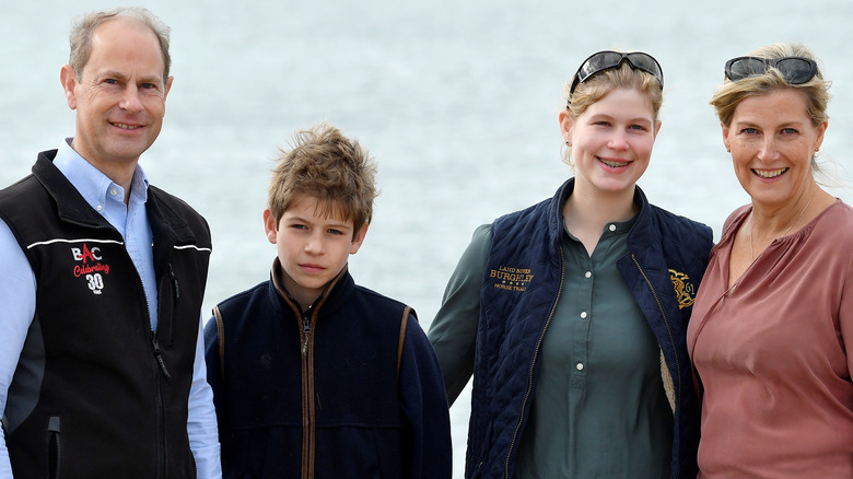 Prince Edward, James, Louise, and Sophie, Countess of Wessex