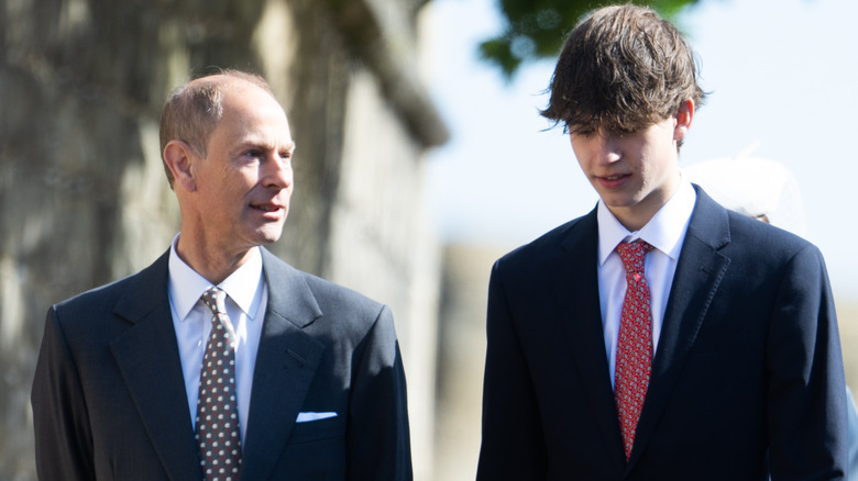 Prince Edward next to James, Earl of Wessex