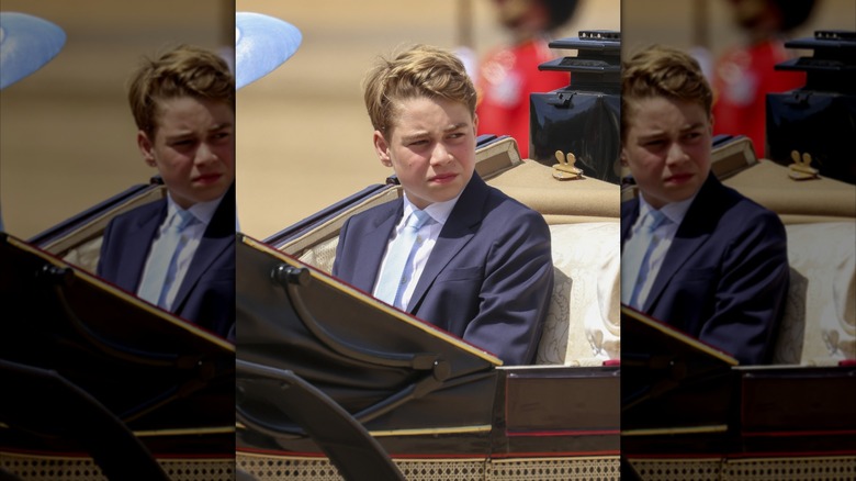 Prince George in a carriage