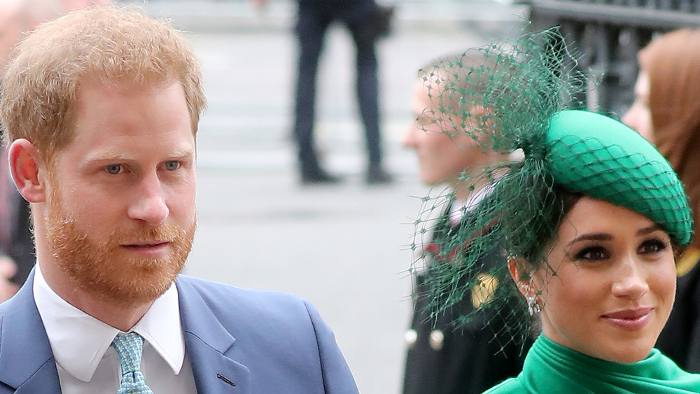 Prince Harry and Meghan Markle at a royal wedding