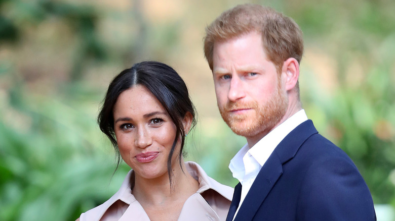 Prince Harry and Meghan Markle on October 02, 2019 in Johannesburg, South Africa