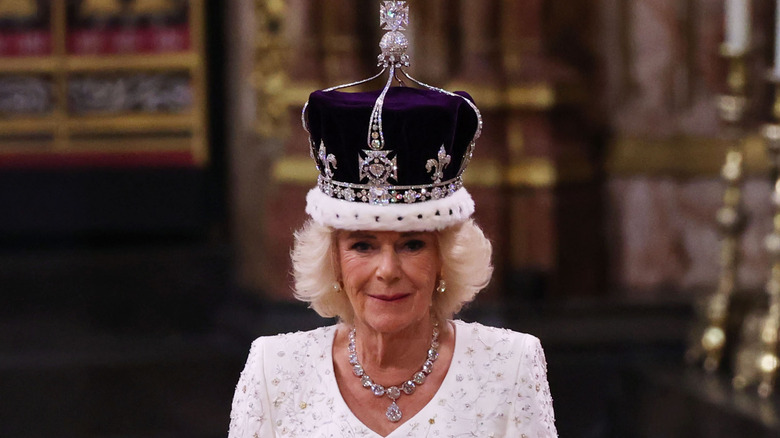 Queen Camilla being crowned