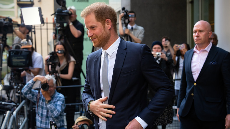 Prince Harry leaving court 