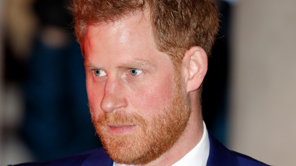 Prince Harry in blue suit