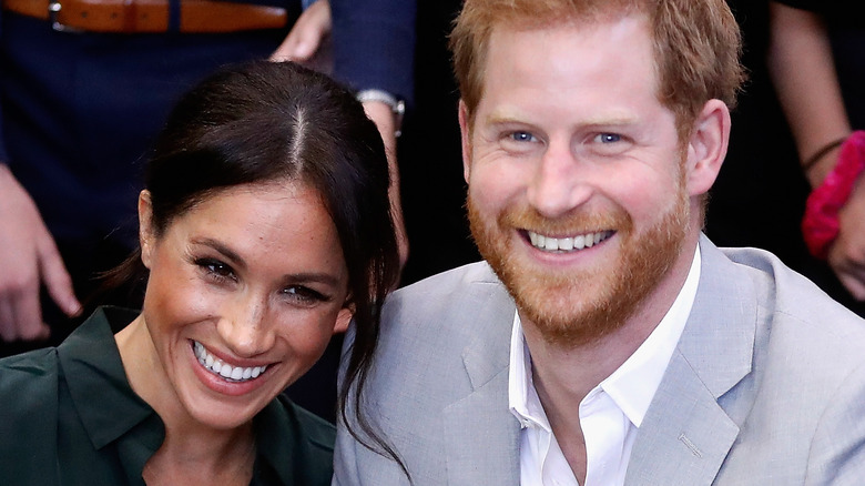 Meghan Markle and Prince Harry smiling