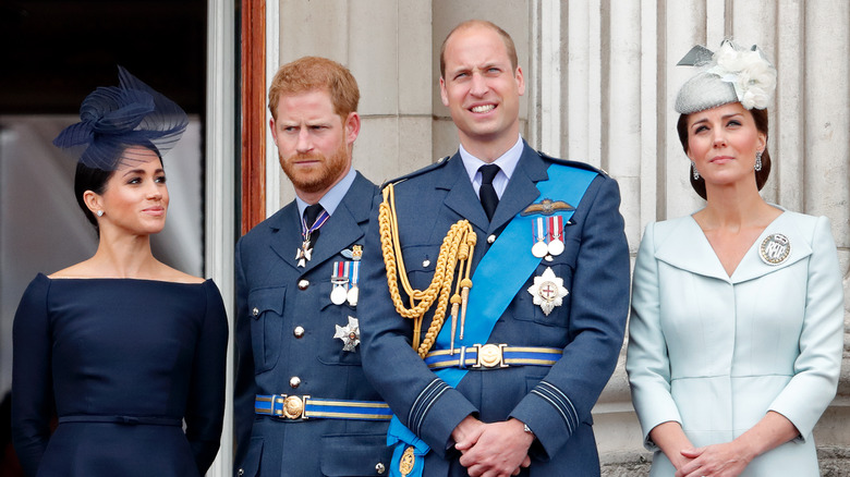 Meghan Markle, Prince Harry, Prince William, and Kate Middleton