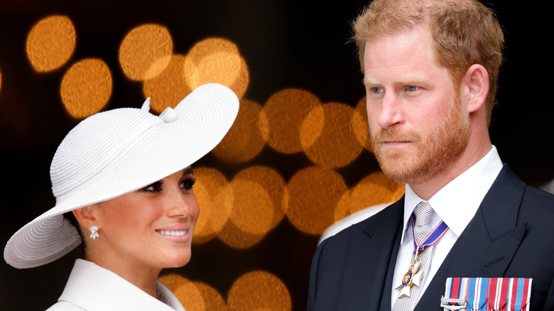 Meghan Markle and Prince Harry attend the queen's jubilee