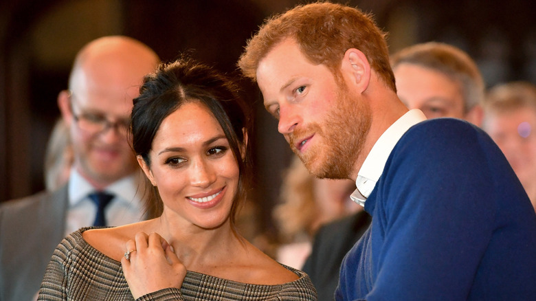 Meghan Markle and Prince Harry at Cardiff Castle, Cardiff, Wales in 2018