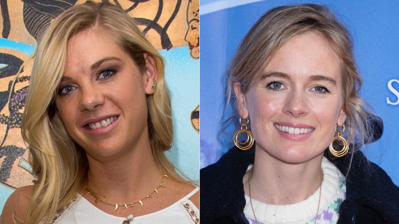 Chelsy Davy smiling with head tilted; Cressida Bonas smiling broadly