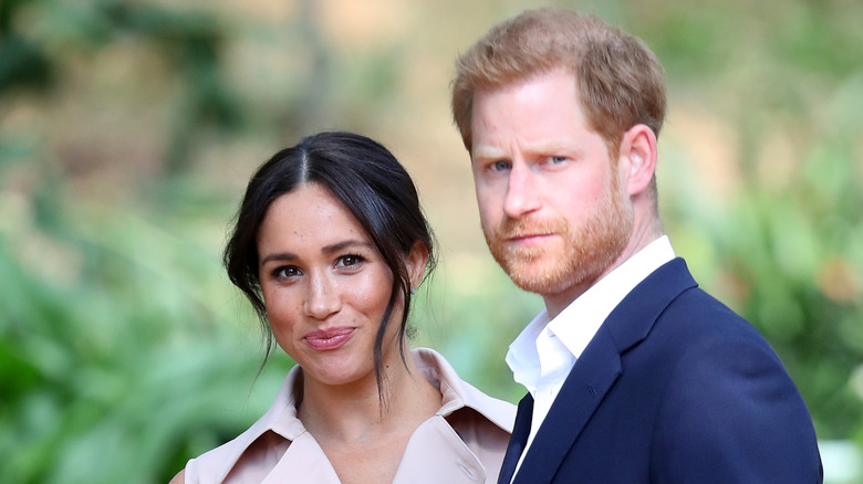 Prince Harry, Duke of Sussex and Meghan, Duchess of Sussex attend a Creative Industries and Business Reception on October 02, 2019 in Johannesburg, South Africa.