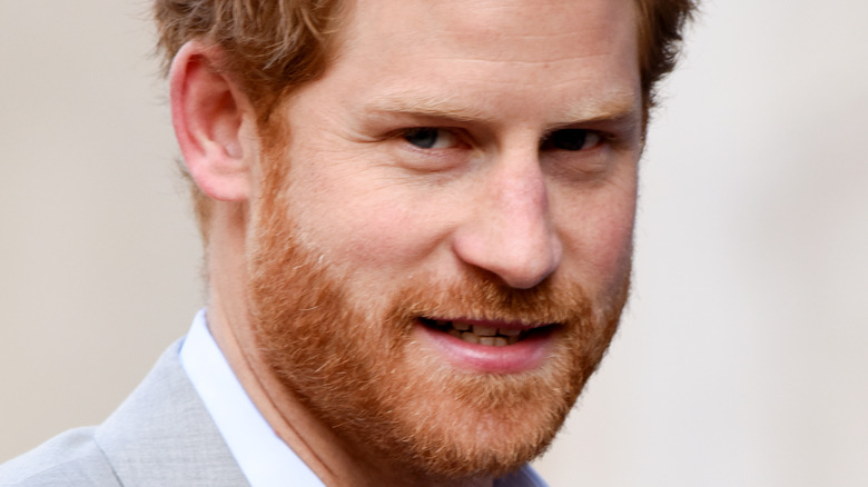 Prince Harry smiles