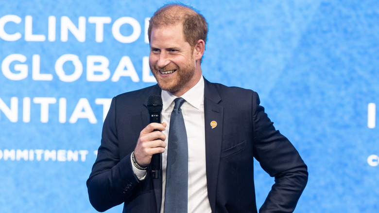 Prince Harry speaking at an event