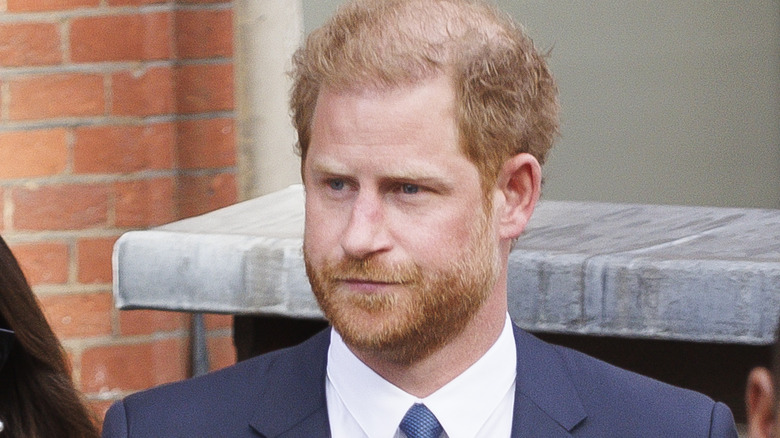 Prince Harry looking dissatisfied