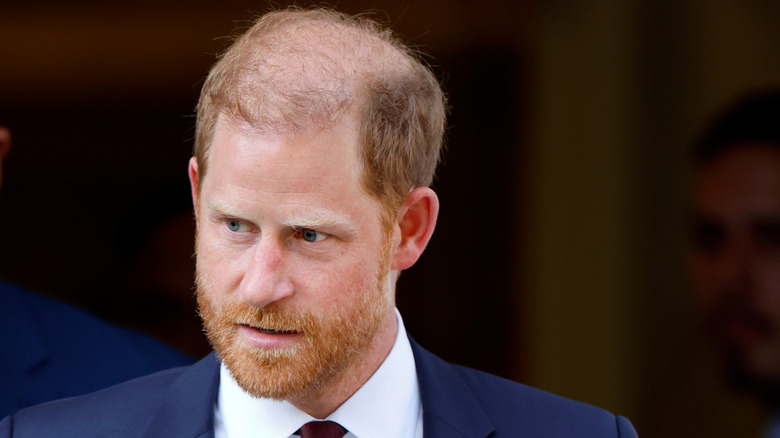 Prince Harry staring