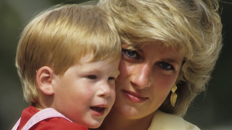 Princess Diana and young Prince Harry