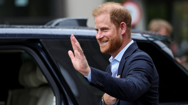 Prince Harry waving