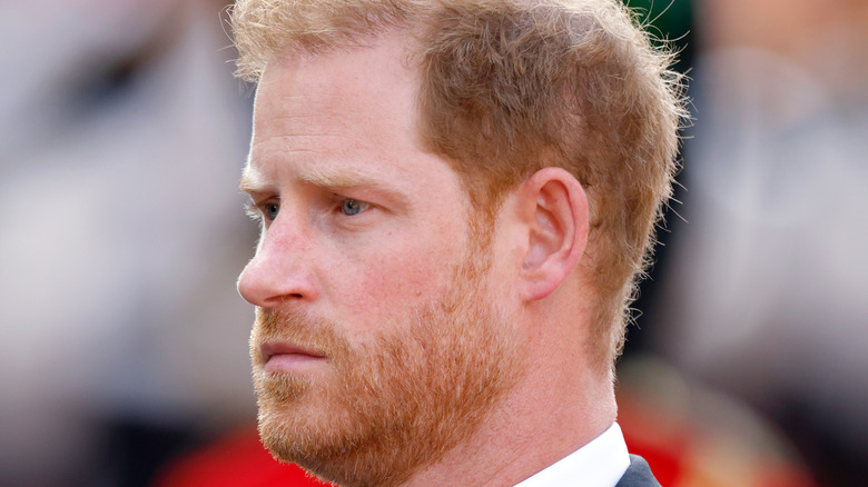 Prince Harry at memorial for Queen Elizabeth