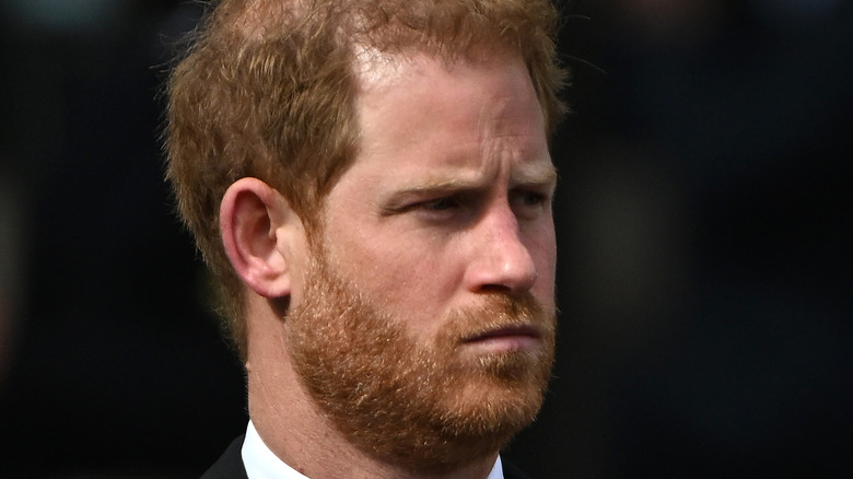 Prince Harry at Queen Elizabeth's funeral