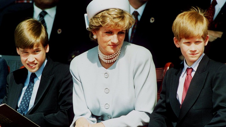 Princess Diana with William and Harry