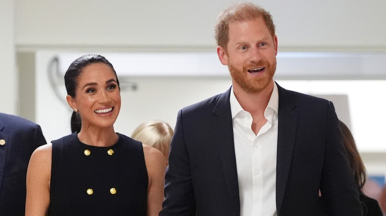 Meghan Markle and Prince Harry smiling