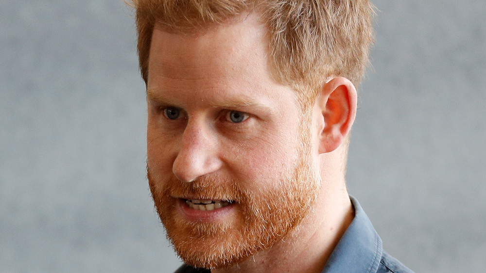 Prince Harry speaking at an event