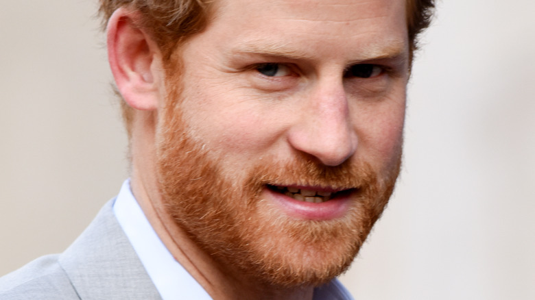 Prince Harry looking at the camera